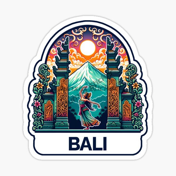 Car Accessories Bali - ملصق سيارة للشاطئ وركوب الأمواج في