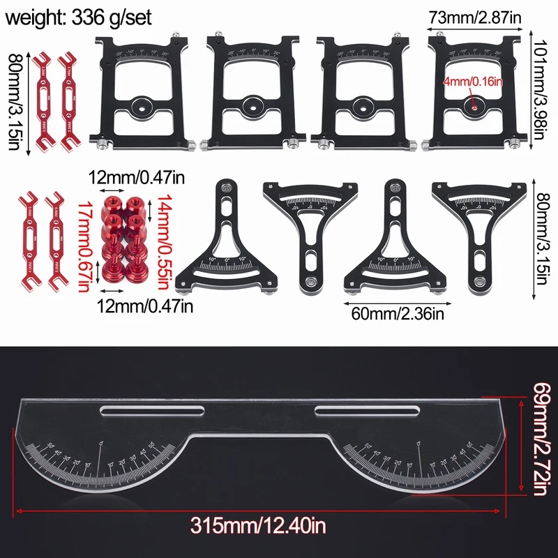 Car Accessories Online - مجموعة أدوات قياس نظام تثبيت هيكل