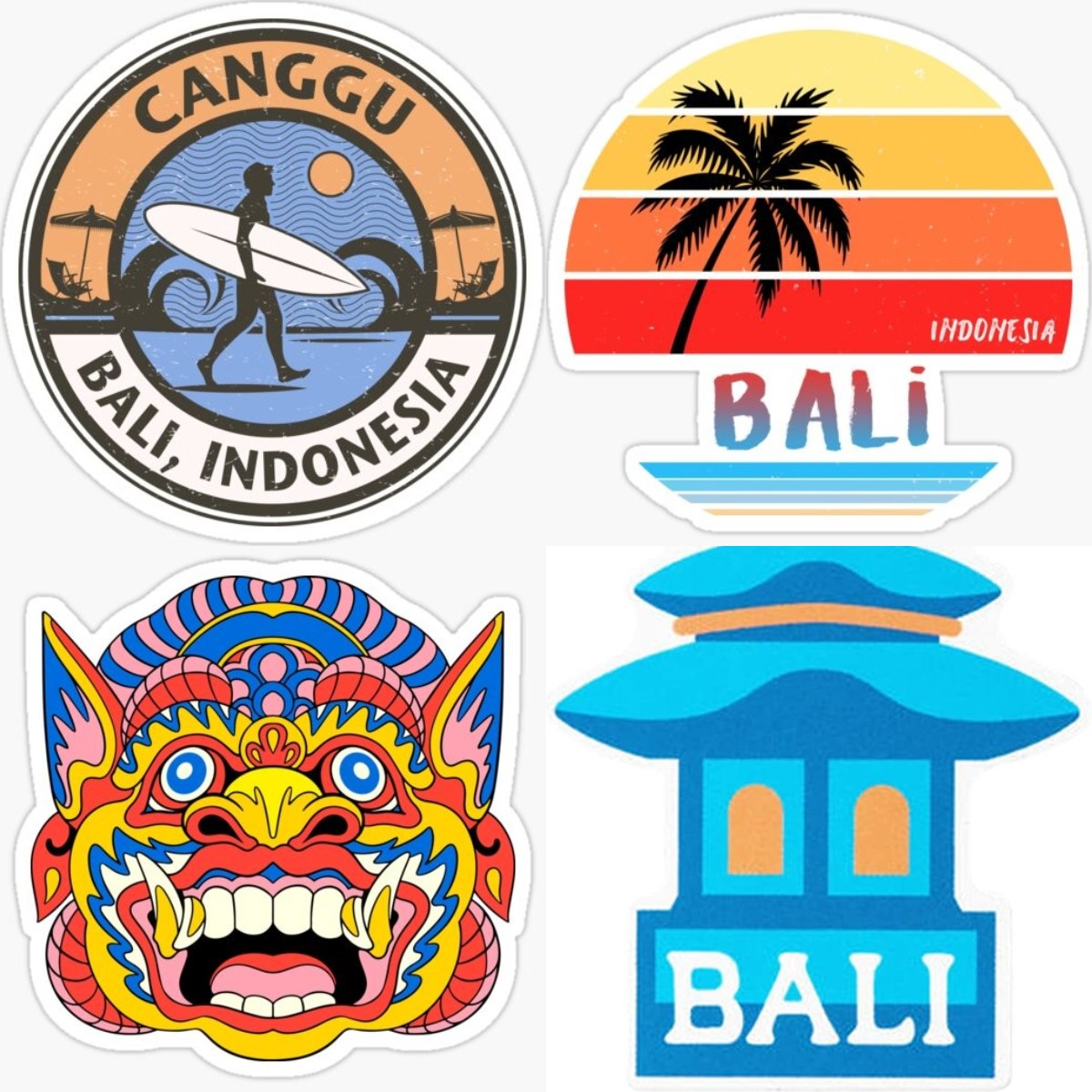Car Accessories Bali - بالي الفينيل ملصقات اندونيسيا السفر ملصق